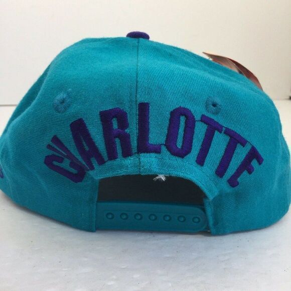 Vintage 90's NBA Charlotte Hornets AJD Snapback Cap Hat NWT - Picture 3 of 8